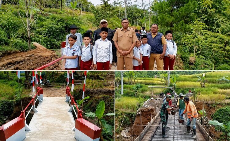 Pembangunan Jembatan Beton Desa Sukamulya Rampung, Wujud Nyata Kepedulian Pemerintah Dan TNI Perkuat Akses Dan Perekonomian Warga