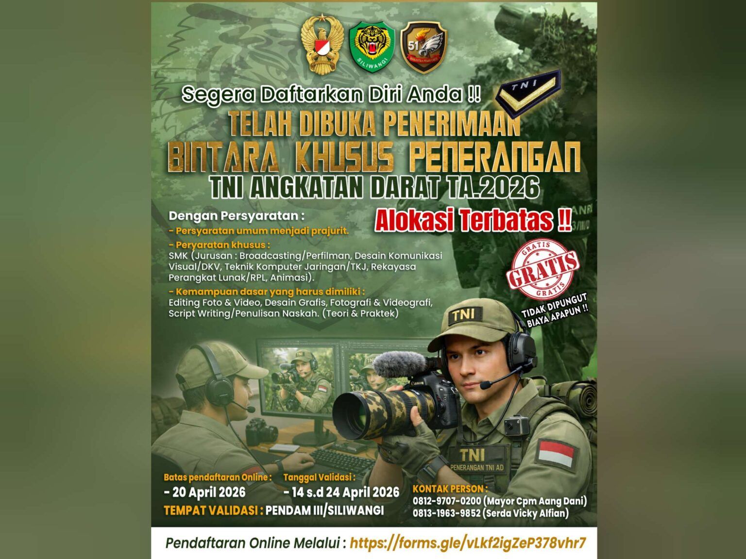 Pembukaan Penerimaan Bintara Penerangan
